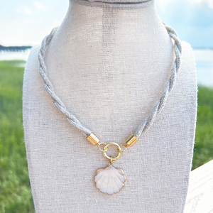 prepster dainty rope necklace- linen charm