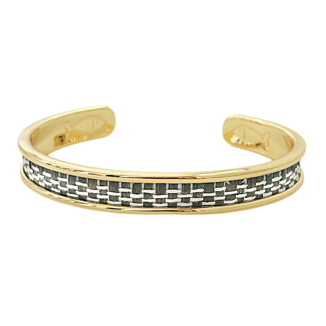 yacht hopper bangle {black links}- gold