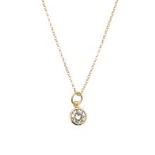 tiny cz necklace