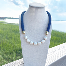 prepster statement rope necklace- southern navy