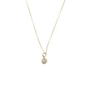 tiny cz necklace