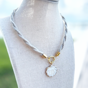 prepster dainty rope necklace- linen charm