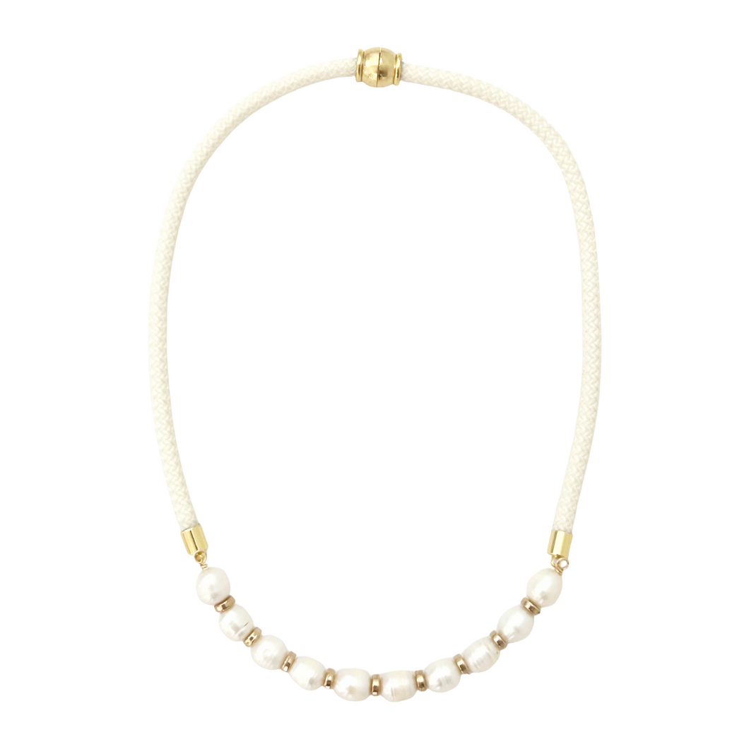 prepster dainty rope necklace- southern cream