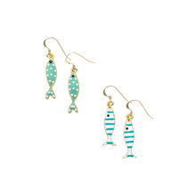 aqua striped fish dangles