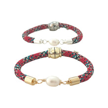 pearl girl bracelet {tartan rope}