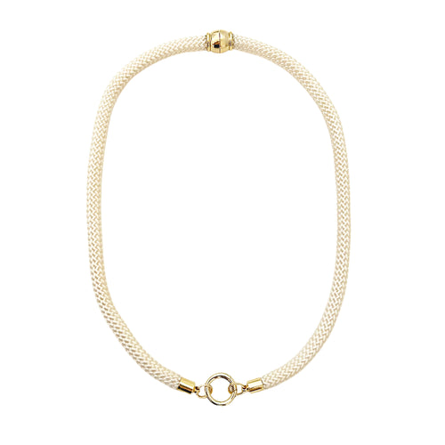 prepster dainty rope necklace- cream charm