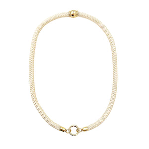 prepster dainty rope necklace- cream charm