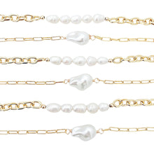 freshwater pearl chain bracelet