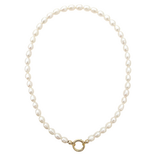 SLIDER STYLE rice pearl heirloom charm necklace
