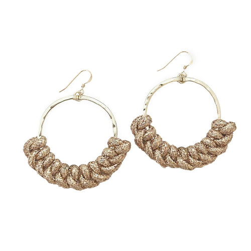 knotted hoops- rose gold