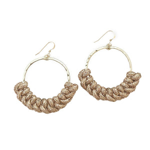 knotted hoops- rose gold