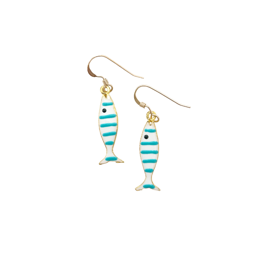 aqua striped fish dangles