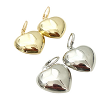 gold puffy heart hoops