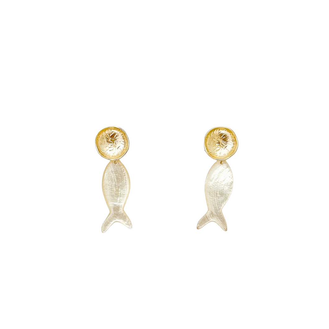 mother of pearl fish dangles-poppy posts