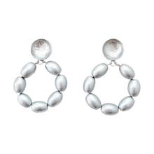 charleston wood rice hoops-small silver