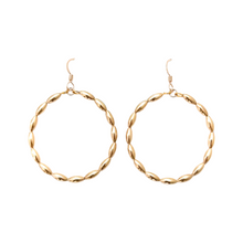 Charleston rice bead hoops {large} gold