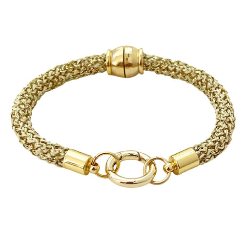 rope charm bracelet -gold
