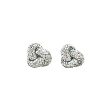 knotted studs- silver