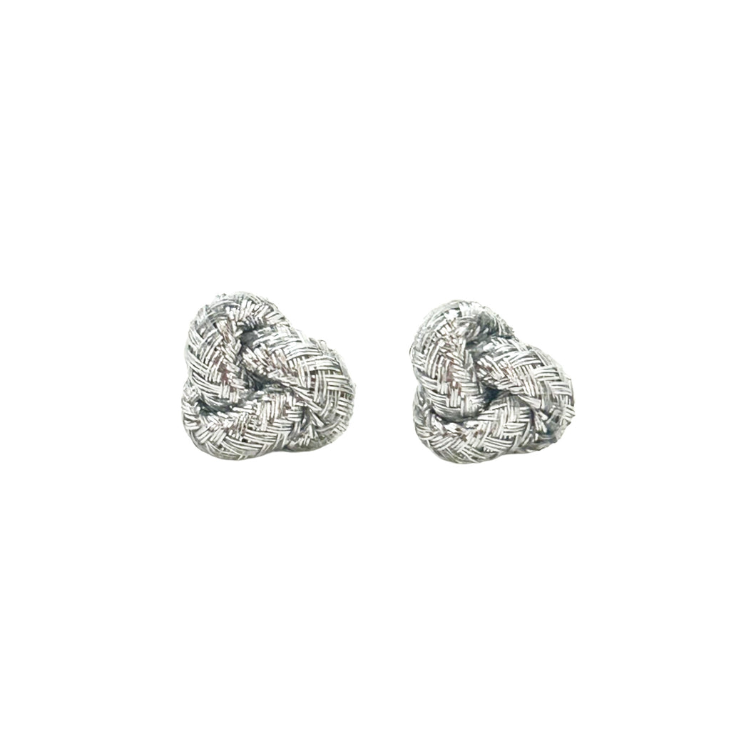 knotted studs- silver