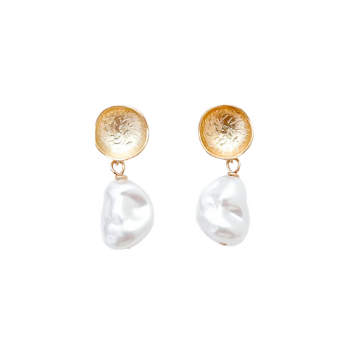 faux baroque pearl dangles