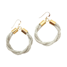 gold linen hoops- large