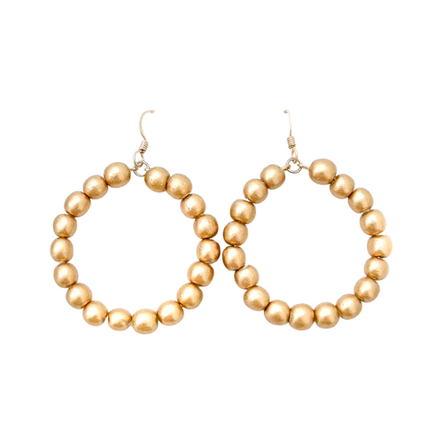 island girl beaded hoops-hooks/gold