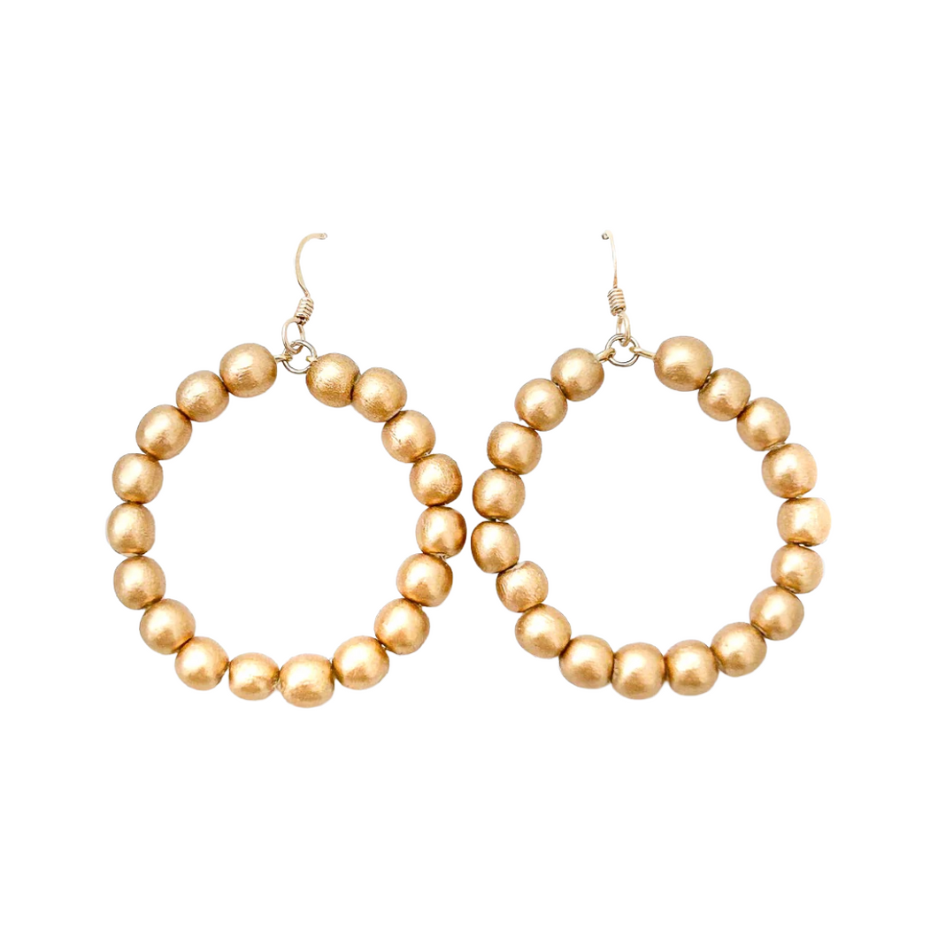island girl beaded hoops-hooks/gold