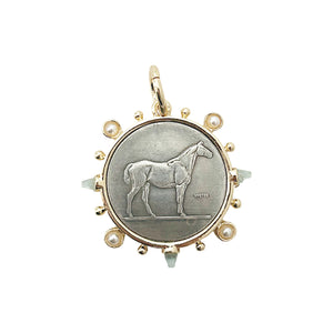 vintage horse coin charm