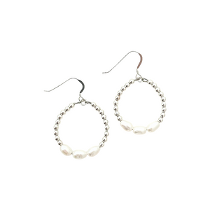 Charleston glam hoops- small silver