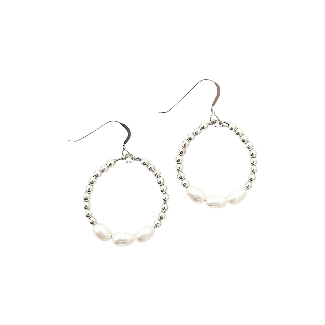 Charleston glam hoops- small silver