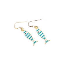 aqua striped fish dangles