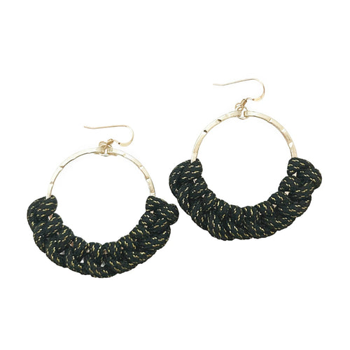 knotted hoops- black