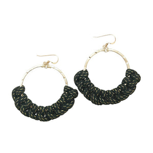 knotted hoops- black