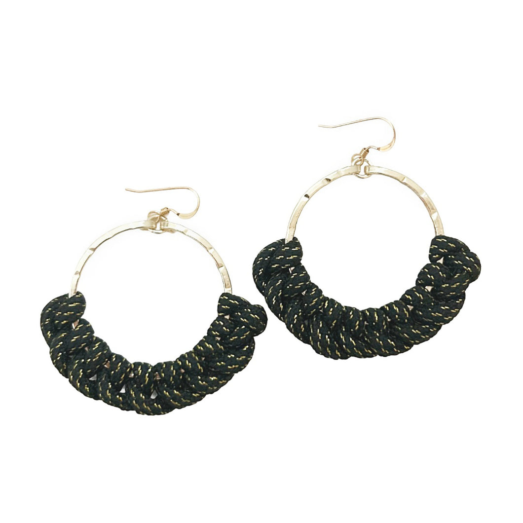 knotted hoops- black