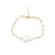 barque pear paperclip chain bracelet