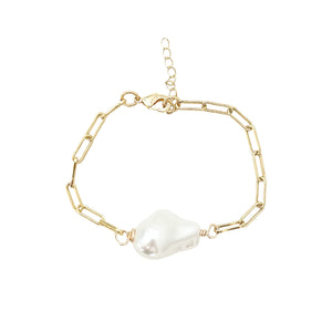barque pear paperclip chain bracelet