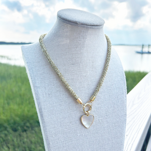 prepster dainty rope necklace- gold charm
