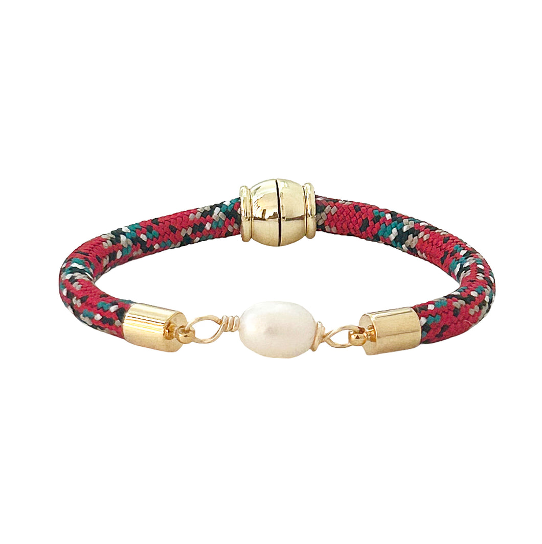 pearl girl bracelet {tartan rope}