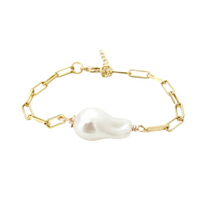 barque pear paperclip chain bracelet