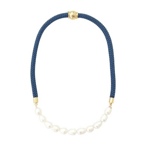 prepster dainty rope necklace- signature navy