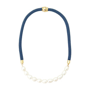 prepster dainty rope necklace- signature navy