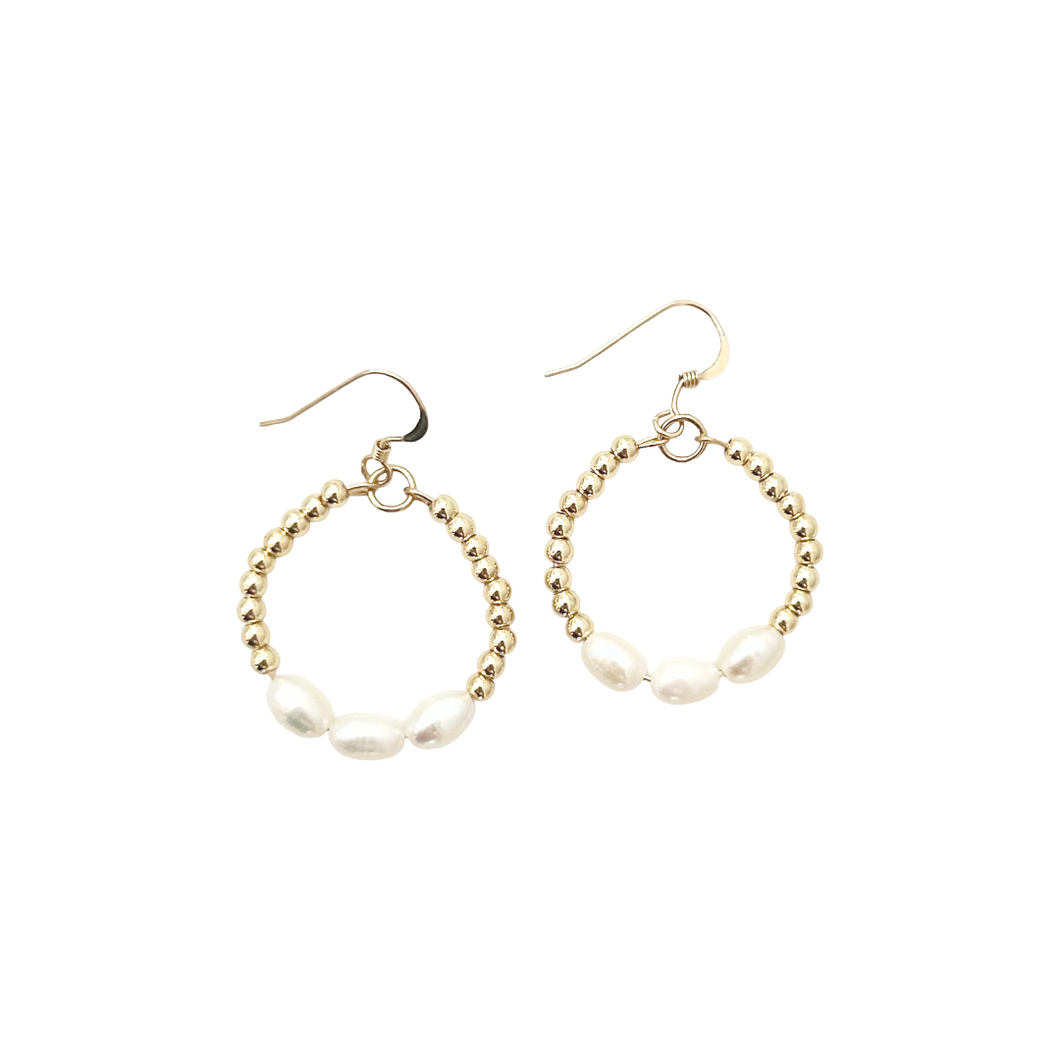 Charleston glam hoops- small gold