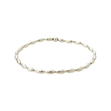 Charleston rice bead bracelet- silver