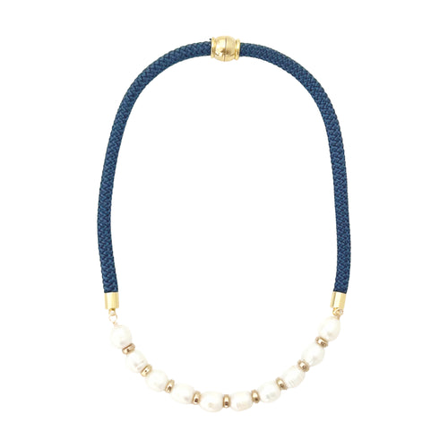 prepster dainty rope necklace- southern navy
