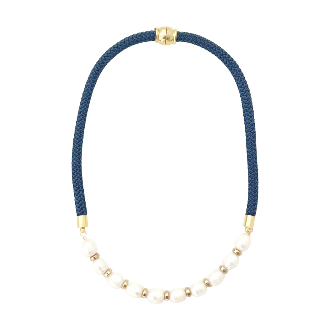 prepster dainty rope necklace- southern navy