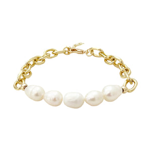 freshwater pearl chain bracelet