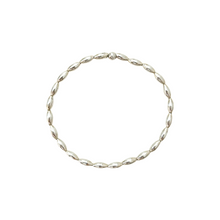 Charleston rice bead bracelet- silver