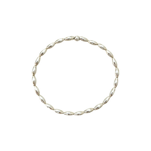 Charleston rice bead bracelet- silver