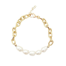 freshwater pearl chain bracelet