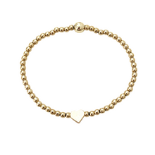 I heart you beaded bracelet- gold